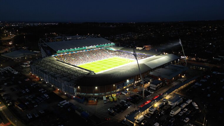 Elland Road after dark