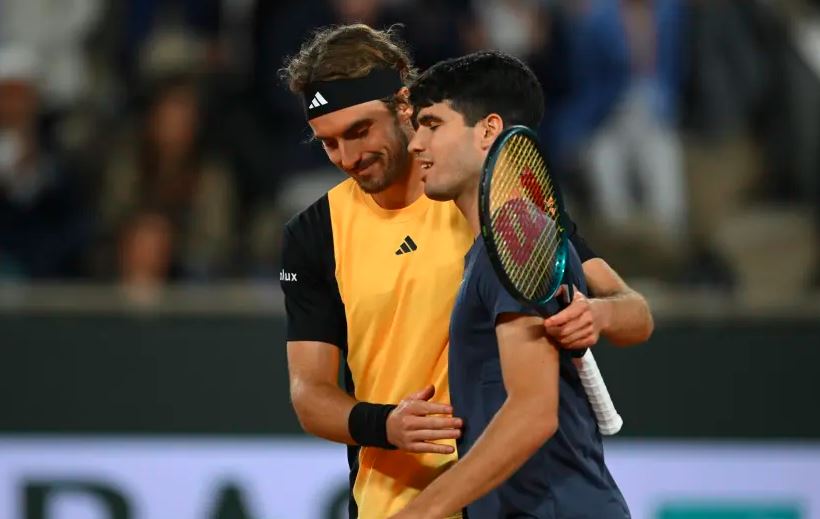 Ο Τσιτσιπάς προπονήθηκε με τον Αλκαράθ (vid)