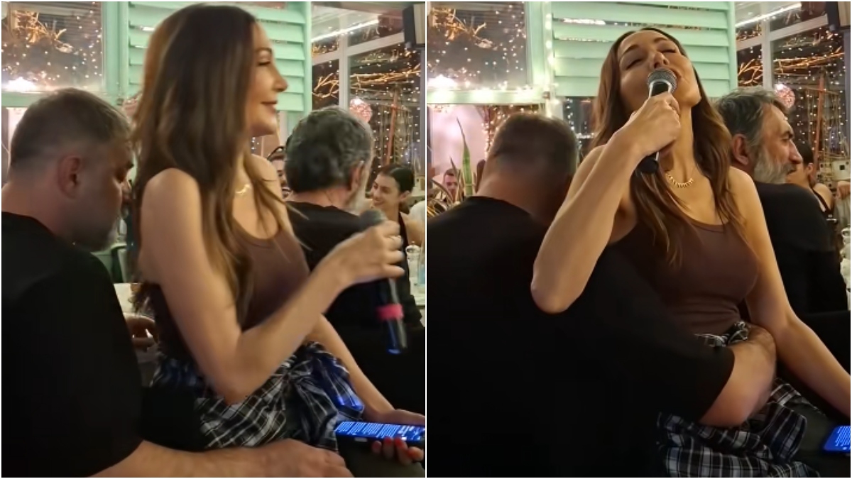 Η Βανδή τραγουδάει στα γόνατα του Μπισμπίκη και αυτός… καπνίζει μέσα στο μαγαζί (vid)