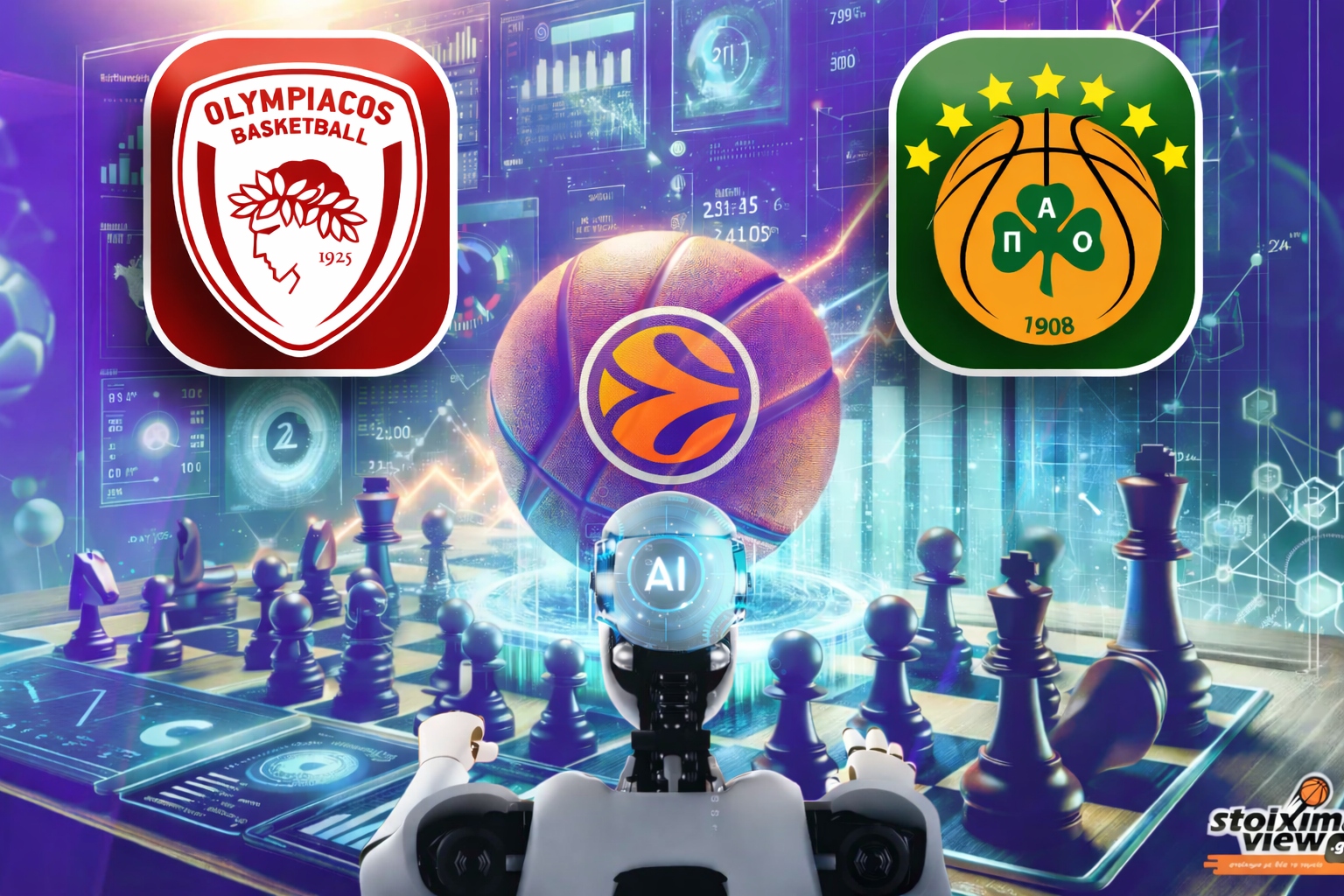 Ολυμπιακός – Παναθηναϊκός: Το AI προβλέπει τον νικητή του μεγάλου ντέρμπι της EuroLeague