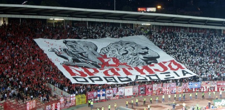 Ευχές στα ελληνικά από τον Ερυθρό Αστέρα για τα 101 χρόνια του Ολυμπιακού