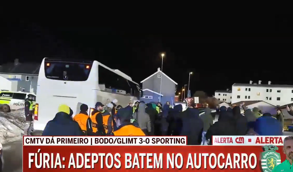 Οργισμένοι οπαδοί της Σπόρτινγκ επιτέθηκαν στο πούλμαν της ομάδας μετά την ήττα από την Μπόντο (vid)