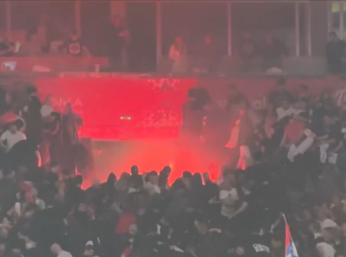 Έτσι ξεκίνησαν τα επεισόδια στο Βελιγράδι – Θέσεις μάχης από τους οπαδούς (vid)