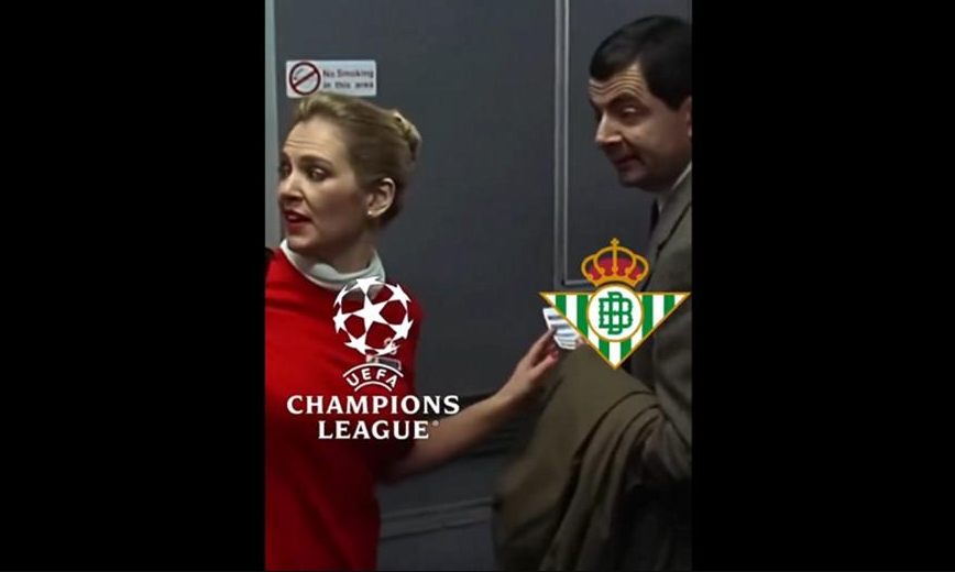 Η Ρέαλ Μπέτις γιορτάζει την έξοδο της στο Champions League με Μίστερ Μπιν
