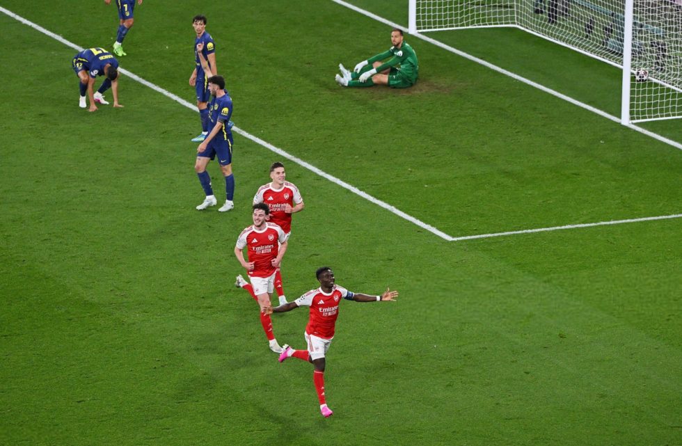 Ο Σάκα από κοντά το 1-0 για την Άρσεναλ που έχει σκορ πρόκρισης (vid)