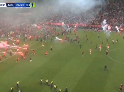 «Κόλαση» στο ντέρμπι της Τσεχίας: Αδιανόητα επεισόδια στο Σλάβια-Σπάρτα Πράγας (vids)