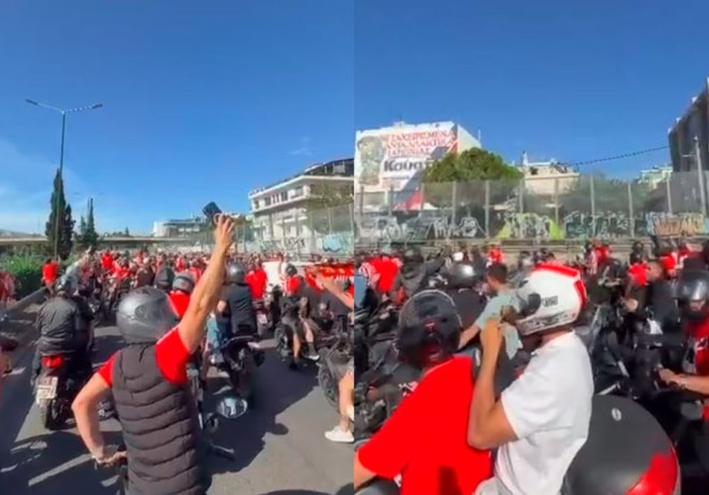«Ερυθρόλευκος» ο Κηφισός από τους οπαδούς του Ολυμπιακού (vids)