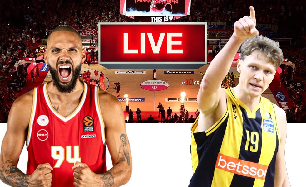 LIVE: Oλυμπιακός – ΑΕΚ