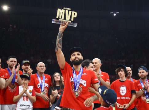 Ολυμπιακός: MVP των τελικών της Stoiximan GBL ο Εβάν Φουρνιέ