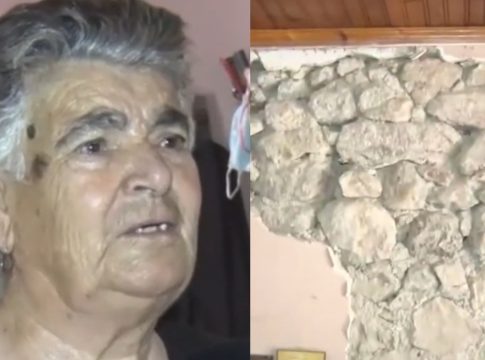 Εύβοια: Πέτρες έπεσαν στο προσκέφαλο κρεβατιού ηλικιωμένης (vid)