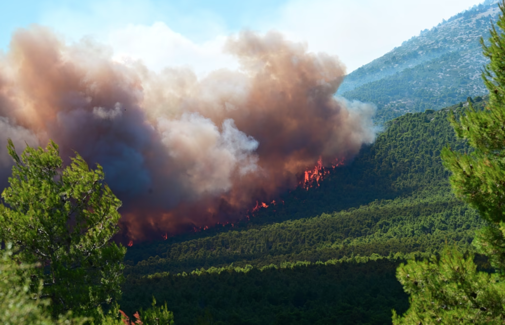 Πολύ υψηλός κίνδυνος πυρκαγιάς τη Δευτέρα (3/8) σε Αττική, Βοιωτία και Εύβοια