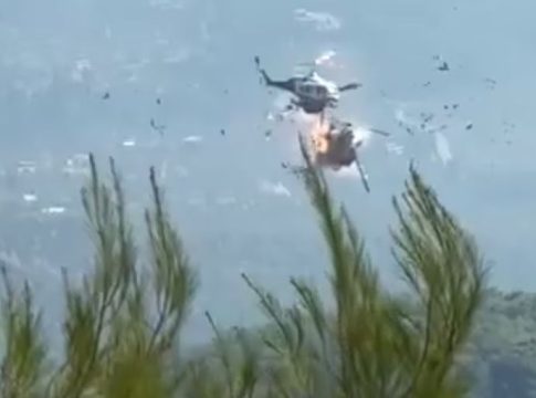Τραγωδία στην Ψάθα: Νεκροί ένας Έλληνας και ένας Δανός μετά από σύγκρουση και συντριβή δύο ελικοπτέρων