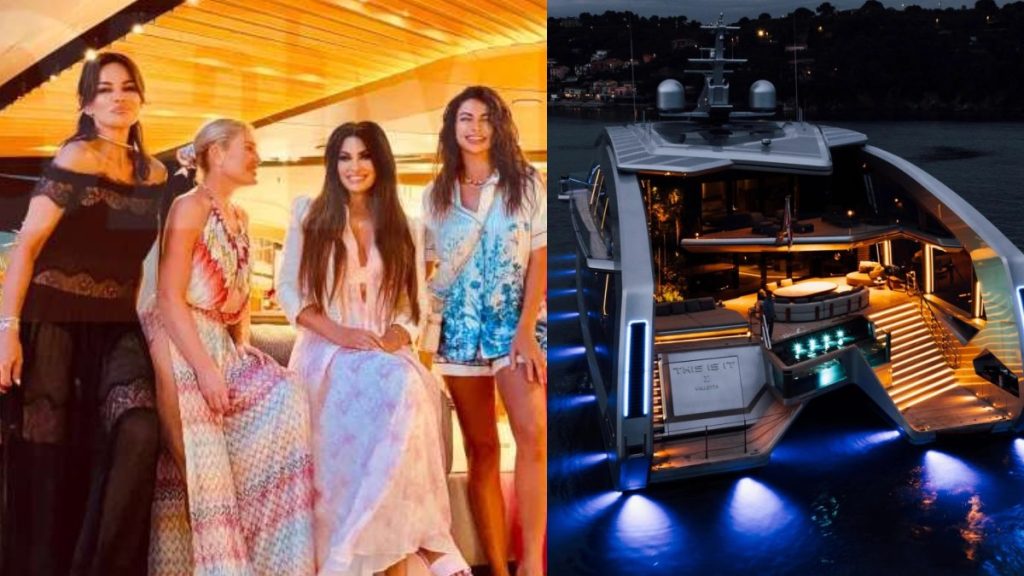 Οι διακοπές της Κίμπερλι Γκιλφόιλ: Βόλτες στο Ιόνιο με την Lamborghini των θαλασσών και οι selfies με τις φίλες της