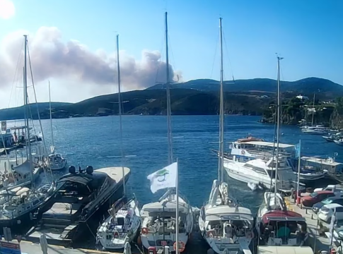 Ανεξέλεγκτη η φωτιά στη Σκύρο – Νέο μήνυμα από το 112