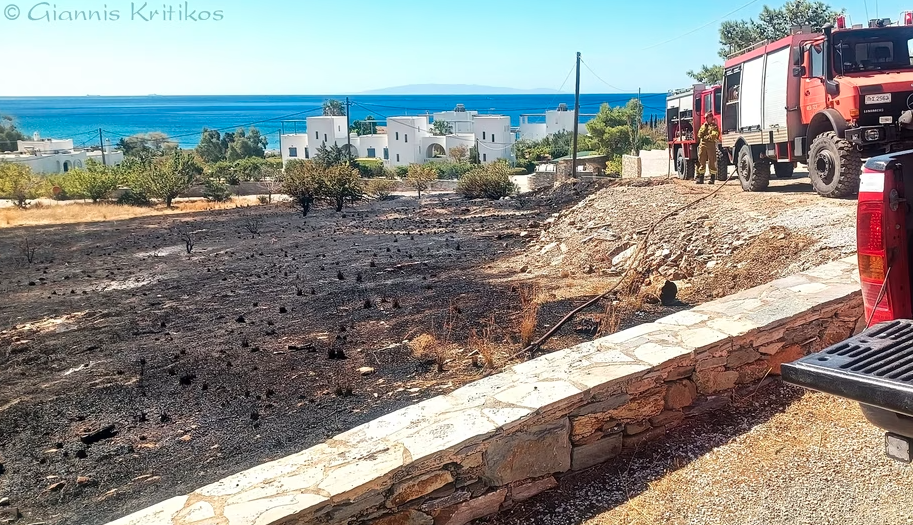Μία σύλληψη για τη φωτιά στην Κάρυστο – Έκανε εργασίες με σκαπτικό μηχάνημα