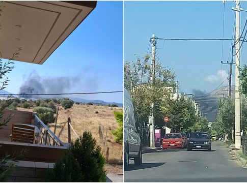 Φωτιά στη Μάνδρα: Μεγάλη κινητοποίηση της Πυροσβεστικής – Ήχησε το 112