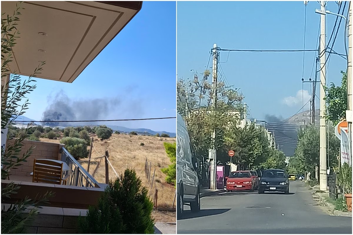 Φωτιά στη Μάνδρα: Μεγάλη κινητοποίηση της Πυροσβεστικής – Ήχησε το 112